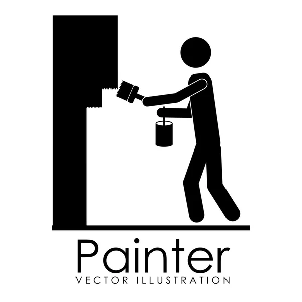 Diseño de pintor — Vector de stock