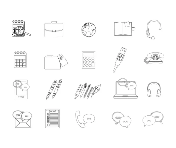 Office icons — Stock Vector