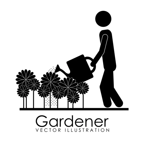 Progettazione giardiniere — Vettoriale Stock