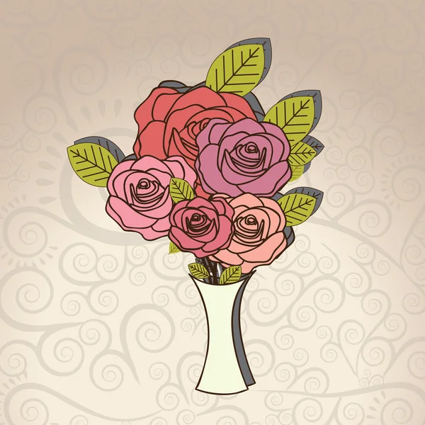 Diseño de rosas — Vector de stock