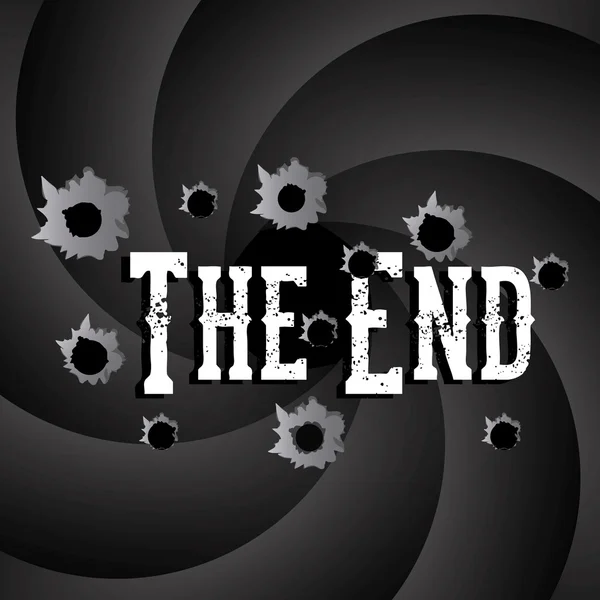 The end label — Stock Vector