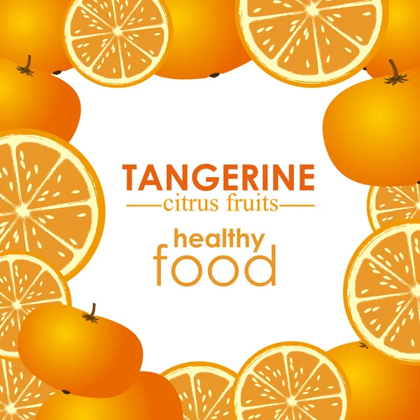 Citrinos de tangerina — Vetor de Stock