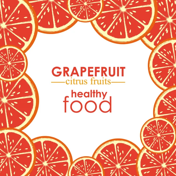 Grapefruitové citrusové plody — Stockový vektor