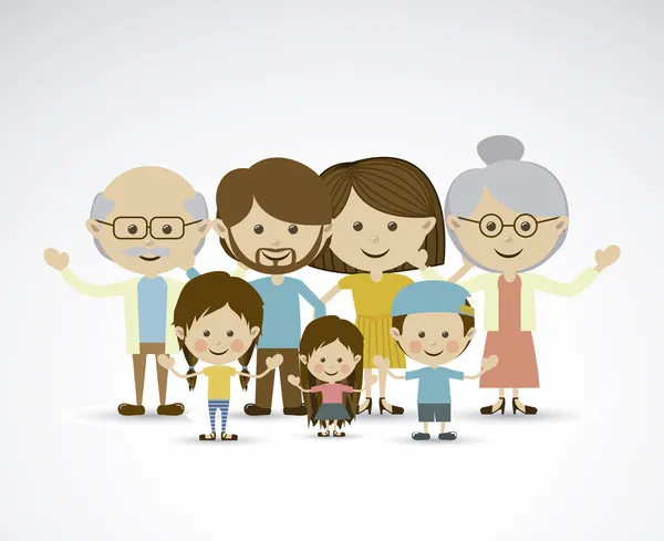 Différentes familles — Image vectorielle