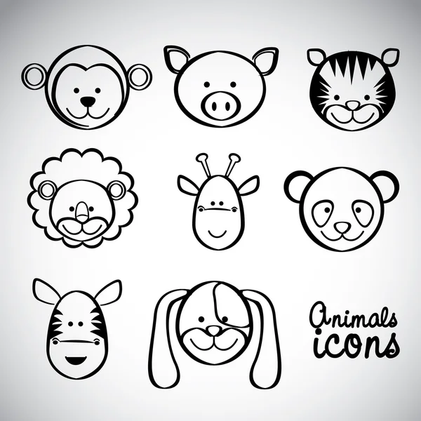 Illustration d'animaux mignons — Image vectorielle