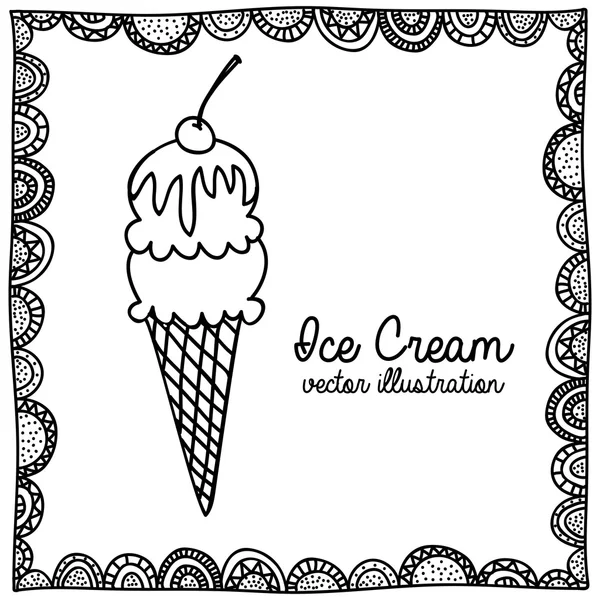 Dibujo de helado — Archivo Imágenes Vectoriales