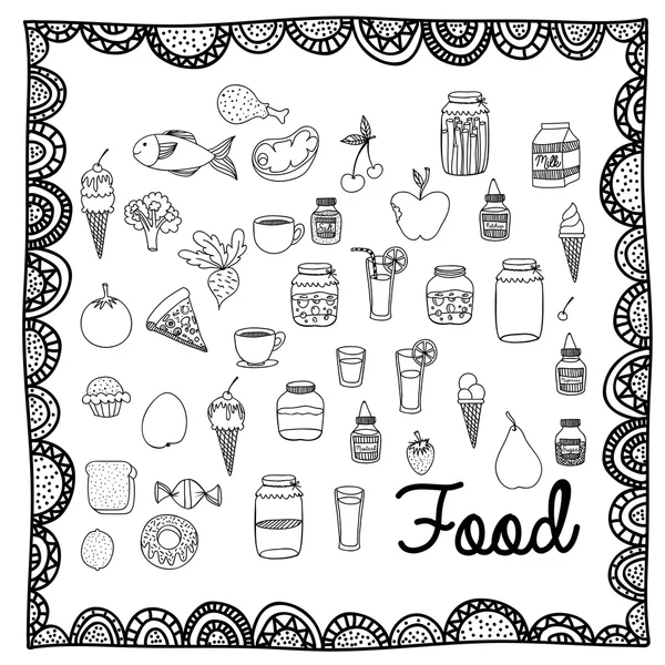 Food drawing — Stock Vector
