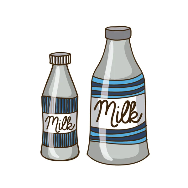 Milk drawing — Stock Vector