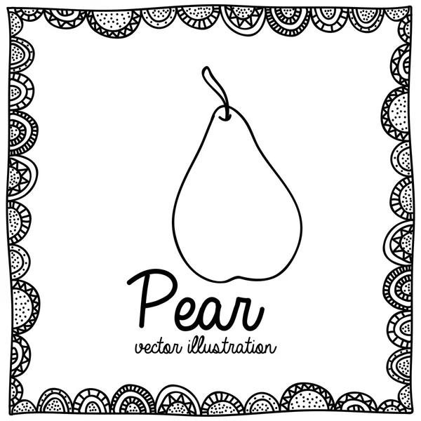 Pear drawing — Stock Vector