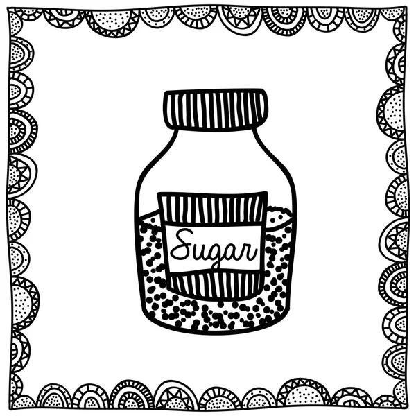 Sugar drawing — Stock Vector