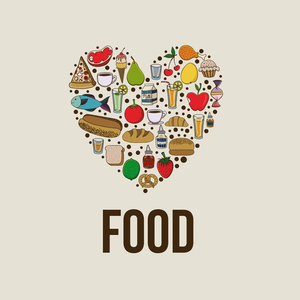 Дизайн продуктов питания — стоковый вектор