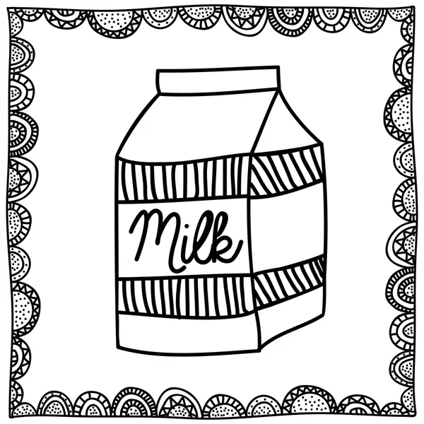 Рисование молока — стоковый вектор