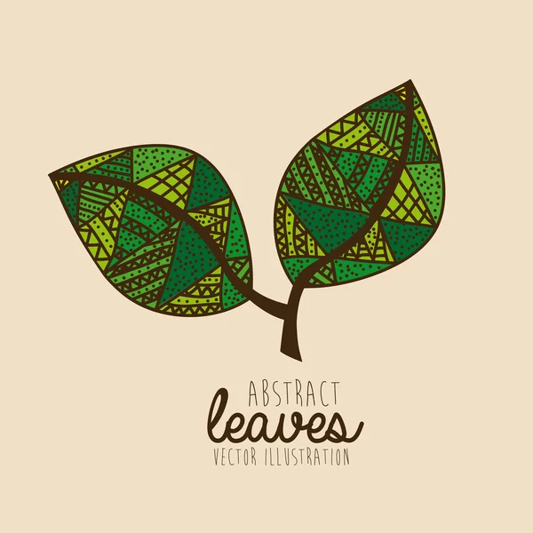 Leaves drawing — Stock Vector