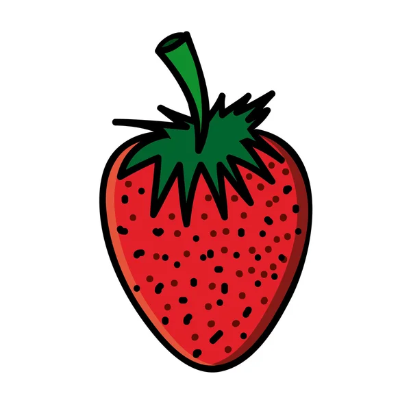 Strawberry ritning — Stock vektor