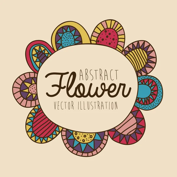 Flower drawing — Stock Vector