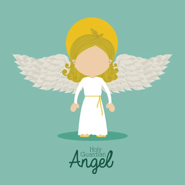 Holy guardian angel — Stock Vector