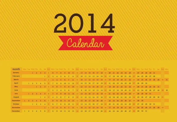 カレンダーのデザイン — ストックベクタ