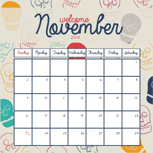 Calendar design — Stock Vector