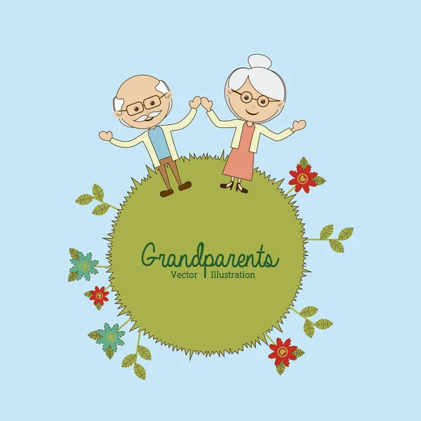 Бабуся і дідусь — стоковий вектор