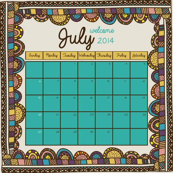 Календар дизайн — стоковий вектор