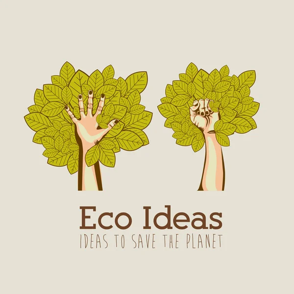 Ideias ecológicas — Vetor de Stock