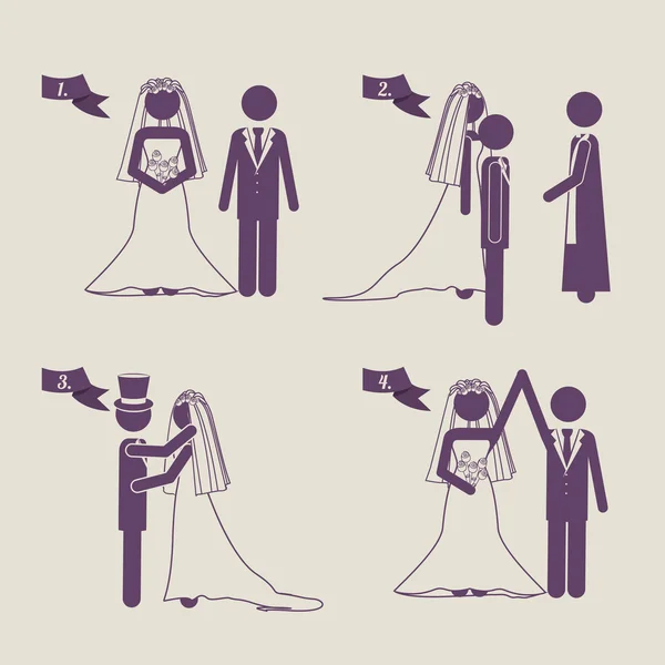 結婚のデザイン — ストックベクタ