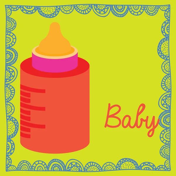 Fles baby — Stockvector