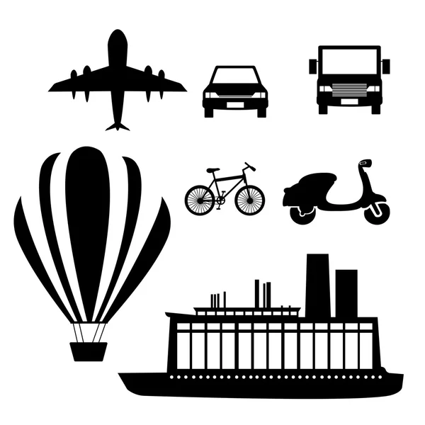 Icônes de transport — Image vectorielle