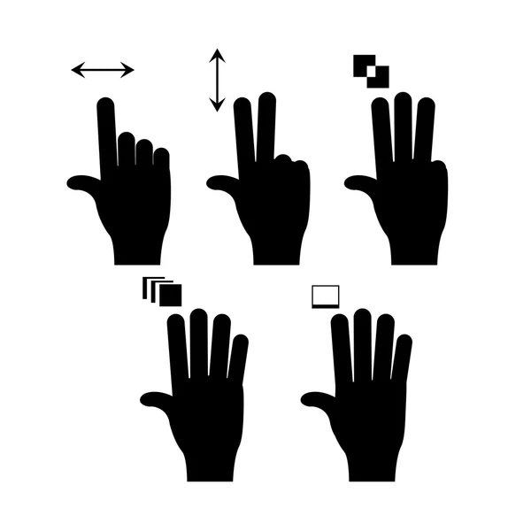 Handen gebaar — Stockvector