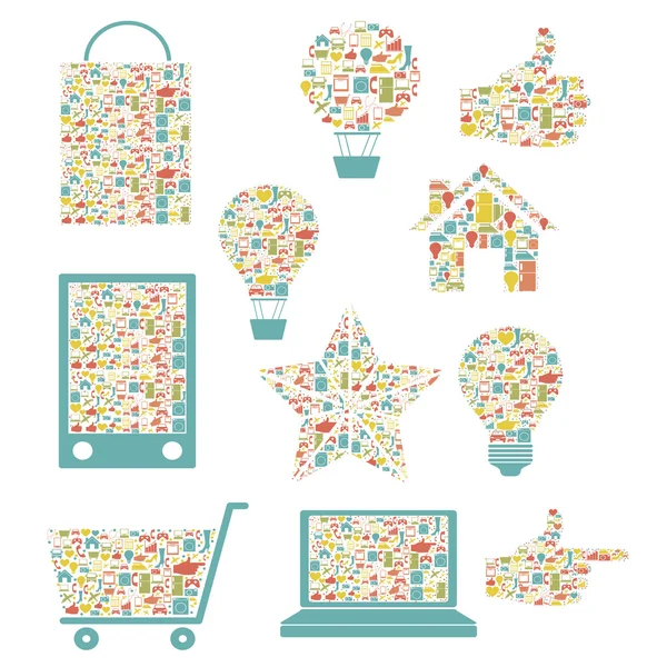 Shopping icons — Stock Vector