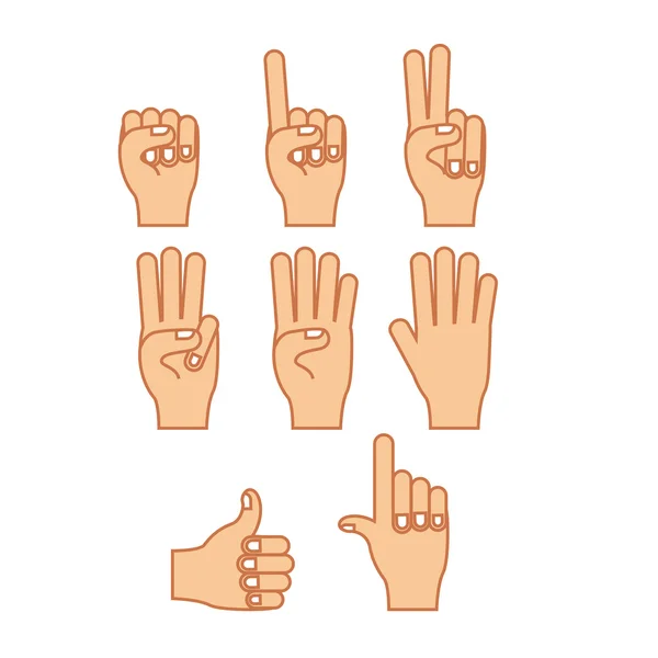 Hands gesture — Stock Vector