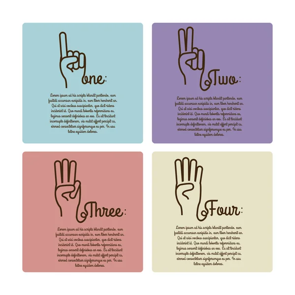 Handen gebaar — Stockvector