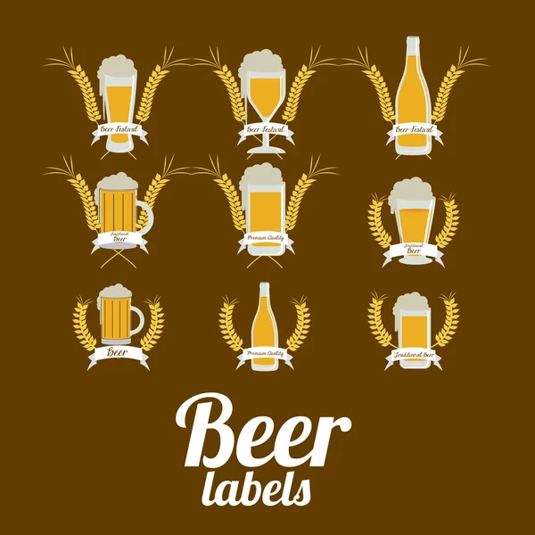 Diseño de cervezas — Archivo Imágenes Vectoriales