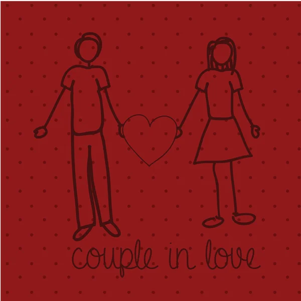 Couple in love — Stock Vector