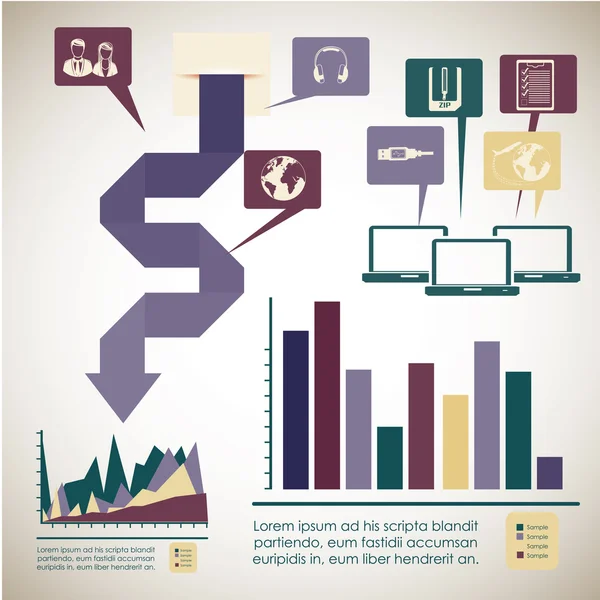 Infográficos — Vetor de Stock