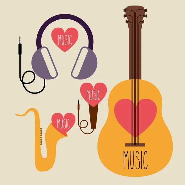 Diseño musical — Vector de stock