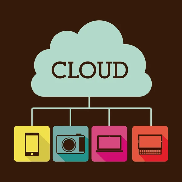 Cloud computing — Stockvector