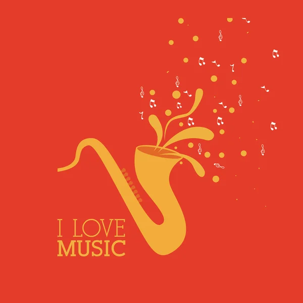 Musique d'amour — Image vectorielle