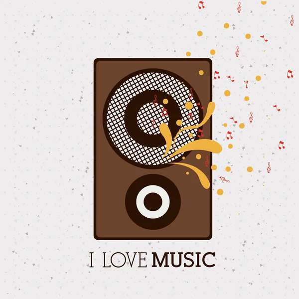 Love  music — Stock Vector