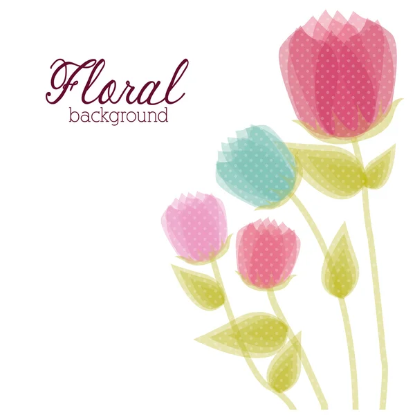 Diseño floral — Vector de stock