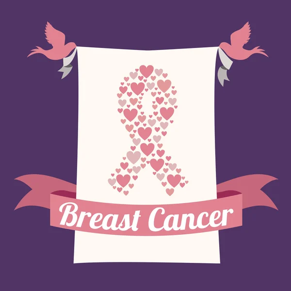 Breast cancer — Stock Vector