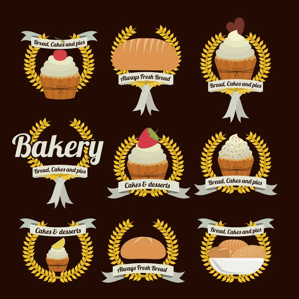 Diseño de panadería — Vector de stock