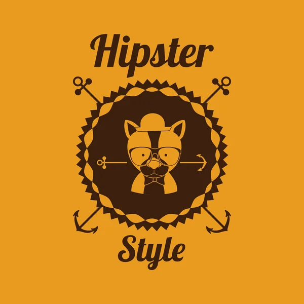 Design hipster animale — Vettoriale Stock