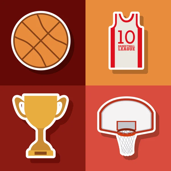 Diseño de baloncesto — Vector de stock