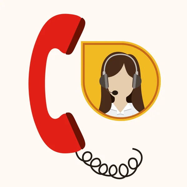 Call center design — Stock Vector