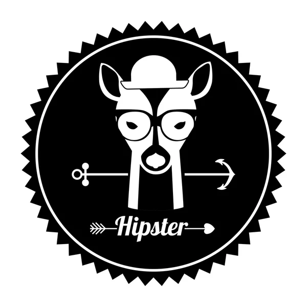 Projeto hipster animal — Vetor de Stock