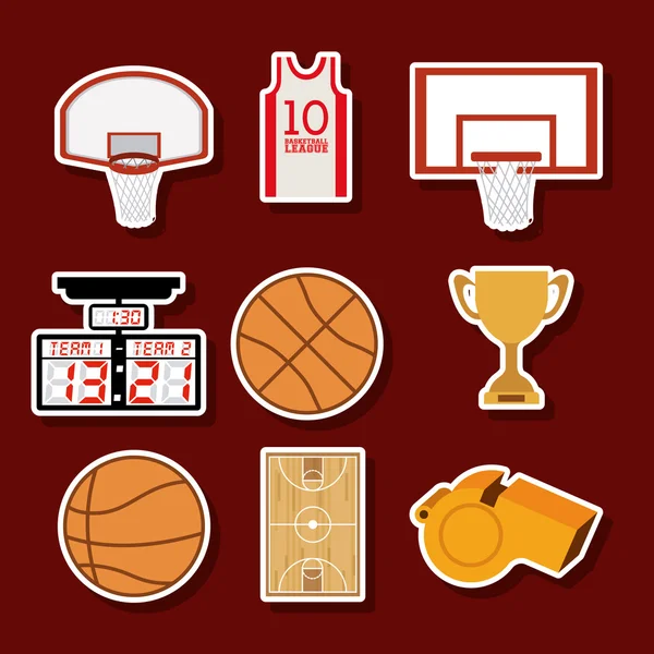 Diseño de baloncesto — Vector de stock