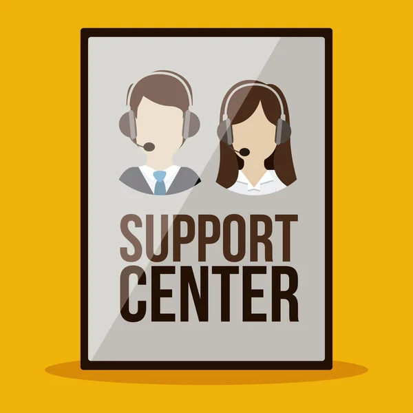 Conception du centre de soutien — Image vectorielle