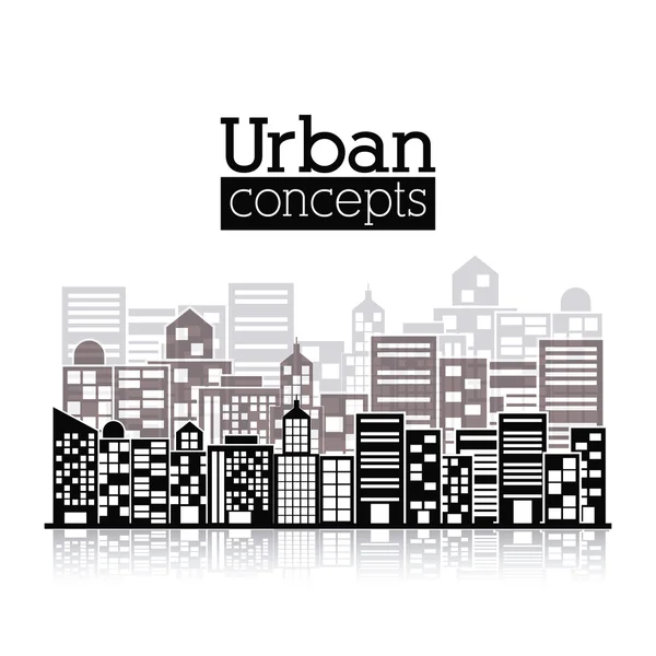 Progettazione urbana — Vettoriale Stock