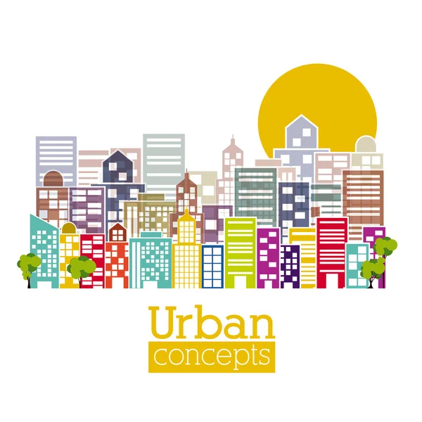 Progettazione urbana — Vettoriale Stock